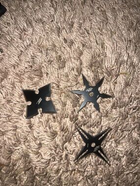 Black throwing stars- Set of 3